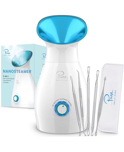 Large 3-in-1 Nano Ionic Facial Steamer - Pure Daily Care Lilac