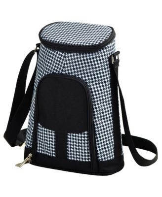 Picnic at Ascot - 2 Bottle Wine Cooler Tote with Cheese Board, Knife, Corkscrew - White