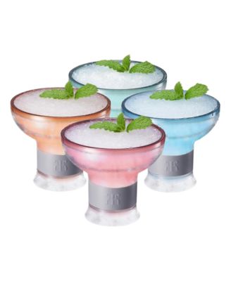 The Wine Savant Frozen Chiller Cocktail Glasses, Set of 4 - Clear
