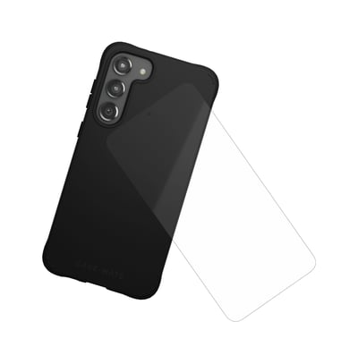 Case-Mate Protection Pack Tough Case and Glass Screen Protector for Samsung Galaxy S23 Plus-Black - Black