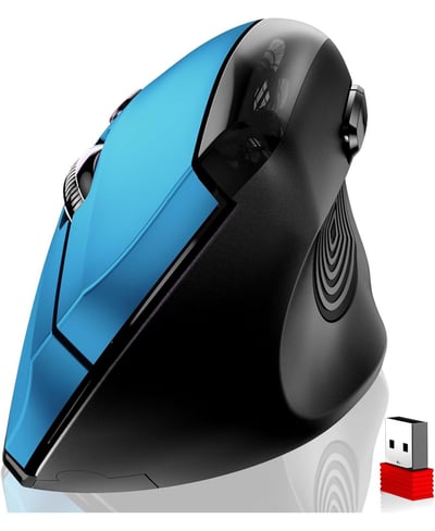 memzuoix Ergonomic Mouse Wireless,2.4G Optical Cordless Mice with 800/1200/1600 Dpi,Vertical Computer Wireless Mouse for Laptop, Mac,Pc,Desktop (for R