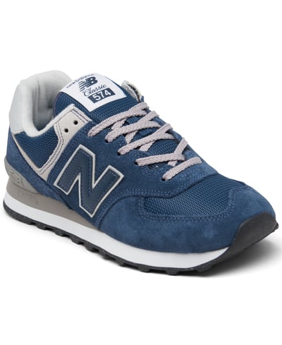 New Balance Men's 574 Casual Sneakers from Finish Line - Blue, White