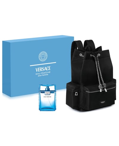 Versace Man Eau Fraiche 2-Piece Summer Set with Backpack