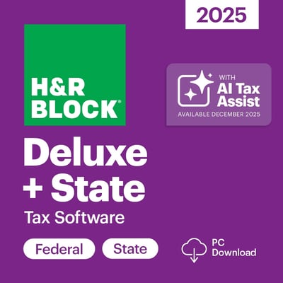 H&R Block H&R Block 2025 Deluxe + State Tax Software
