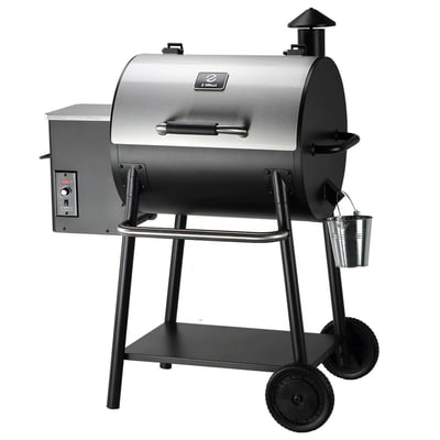 ZPG-550A2E Wood Pellet Grill BBQ Smoker Digital Control - Silver - Z Grills: Outdoor Cooking, Porcelain-Coated Grates