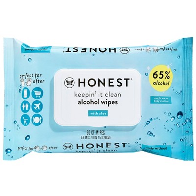 Honest Company 50ct Alcohol Hand Sanitizing Wipes
