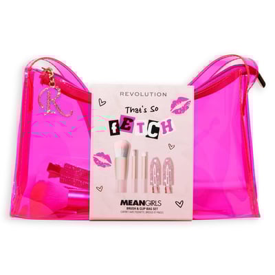 Makeup Revolution Mean Girls Brush Set with Clips & Bag - 5pc
