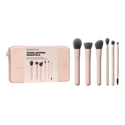 Morphe 6pc Bamboo & Charcoal Travel Brush Set