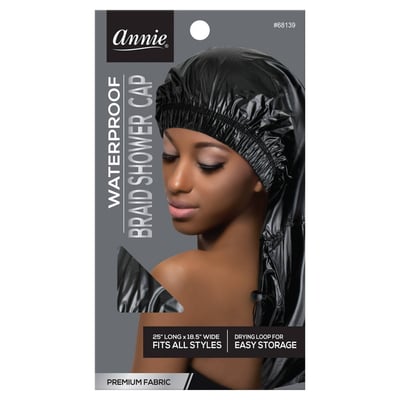 Max Jumbo Braid Shower Cap by Annie International - Black
