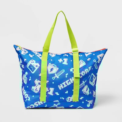 Snow Tote Bag - Cat & Jack™ Video Game Console: Softside Handbag Shaped Pattern