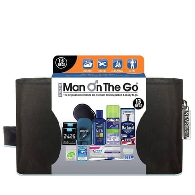 Men's Deluxe Travel Bath & Body Kit - 13 Trial Size Essentials