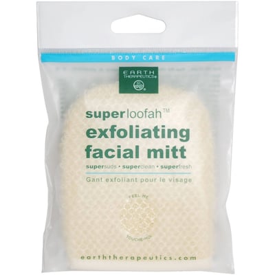 Earth Therapeutics Super Loofah Facial Mitt for Exfoliation