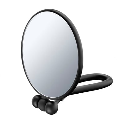 Conair 2-Sided Round Mirror with 1x/5x Magnification - Black/Charcoal