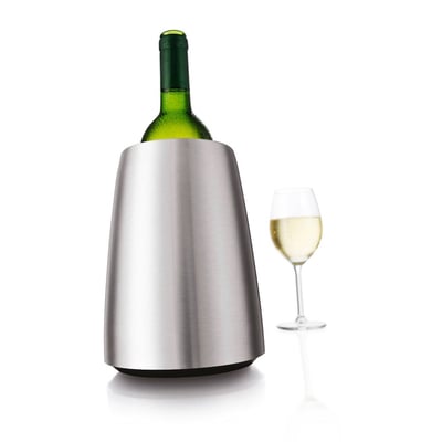 Vacu Vin Elegant Active Cooler Wine Stainless Steel: Wine Chiller & Bottle Cooler, Silver, Hand Wash