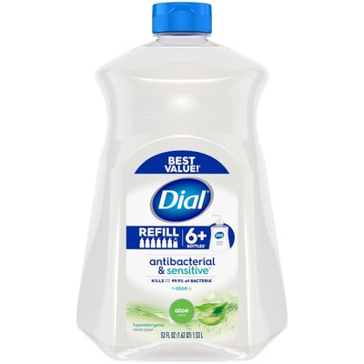 Dial Aloe Antibacterial Hand Soap Gel Refill - 52 fl oz