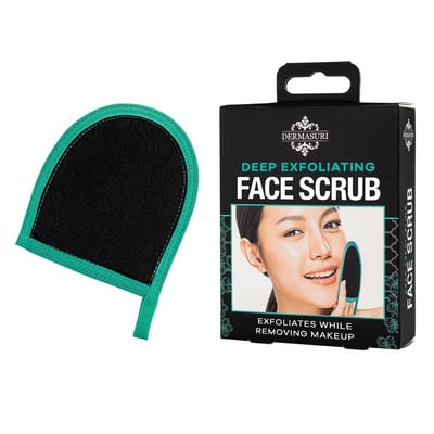 Dermasuri Exfoliating Face Mitt - Deep Clean Scrub 1ct