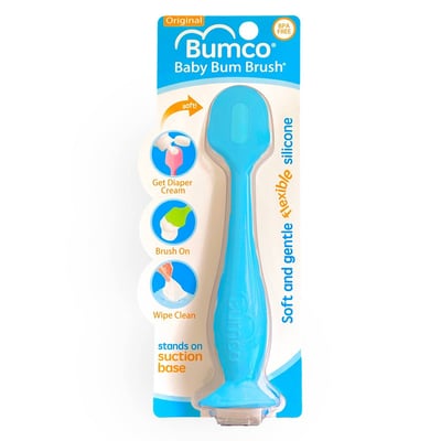 Full-Size Blue Baby Bum Brush for Diaper Cream Application