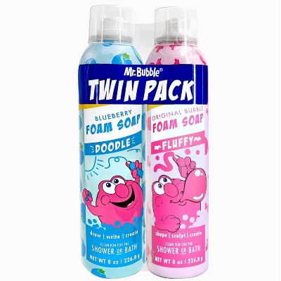 Mr. Bubble Twin Foam Soap 2-Pack - Blueberry & Original 16 fl oz