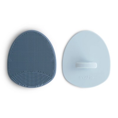 Mushie Cradle Cap Brush Set - Tradewinds & Periwinkle