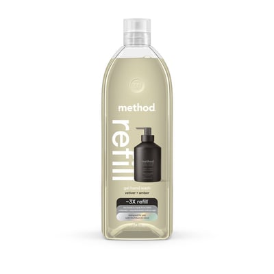 Method Vetiver & Amber Aluminum Gel Hand Soap Refill 34 oz