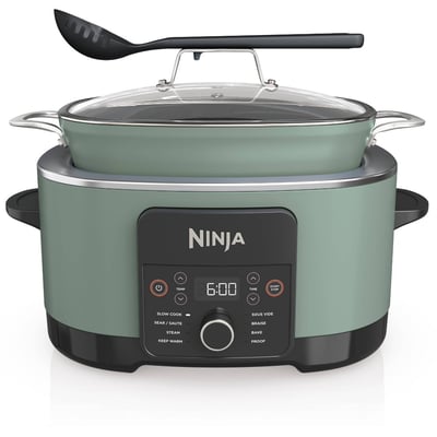 Ninja PossibleCooker PRO 8.5qt Multi-Cooker with 8-in-1 Slow Cooker, Dutch Oven, Sous Vide, Oven Safe Pot to 500°F Sage Green MC1001GN