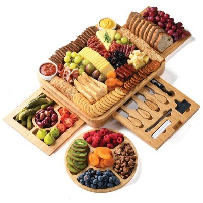 Wooden Charcuterie Board Set with Serving Utensils and Charcuterie Tray - Cutting Board and Cheese Board for Wine Night, Parties - Homeitusa