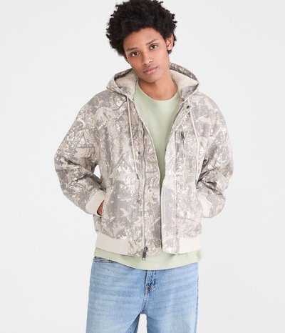 Forest Camo Hooded Workwear Jacket