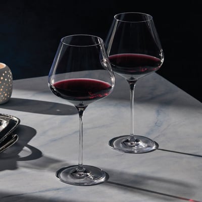 Burgundy Wine Glasses, Set of 4