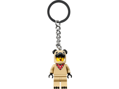 LEGO French Bull Dog Guy Key Chain
