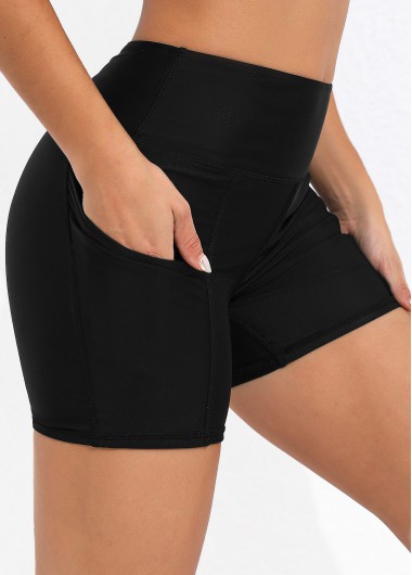 Modlily Pocket Detail High Waisted Swim Shorts - XXL