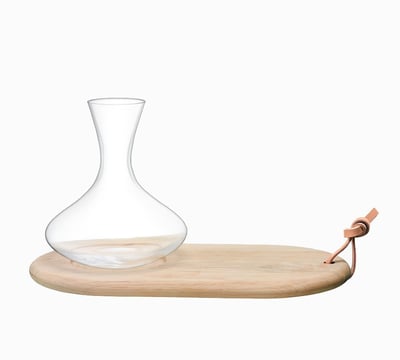 Oak Cheese Board & Wine Carafe Set