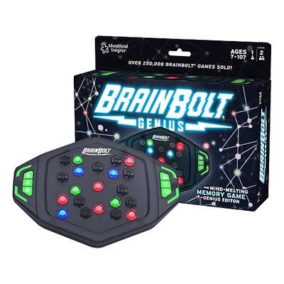 Educational Insights BrainBolt Genius, Handheld Electronic Memory Game, Ages 7+ (8436)