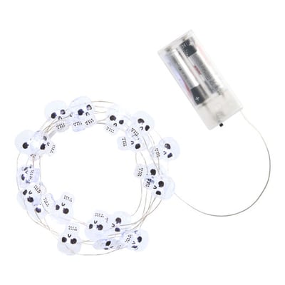 Halloween Skull Micro LED Battery Operated String Lights by World Market